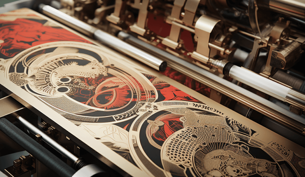 Mesin hot stamping beraksi dengan proses pencetakan foil presisi